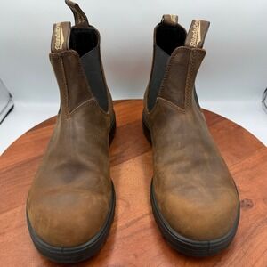 Blundstone 585 Classic Chelsea Boots Rustic Brown Leather Men 11 Gorpcore Rugged